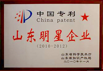 我公司被评为“中国专利山东明星企业”